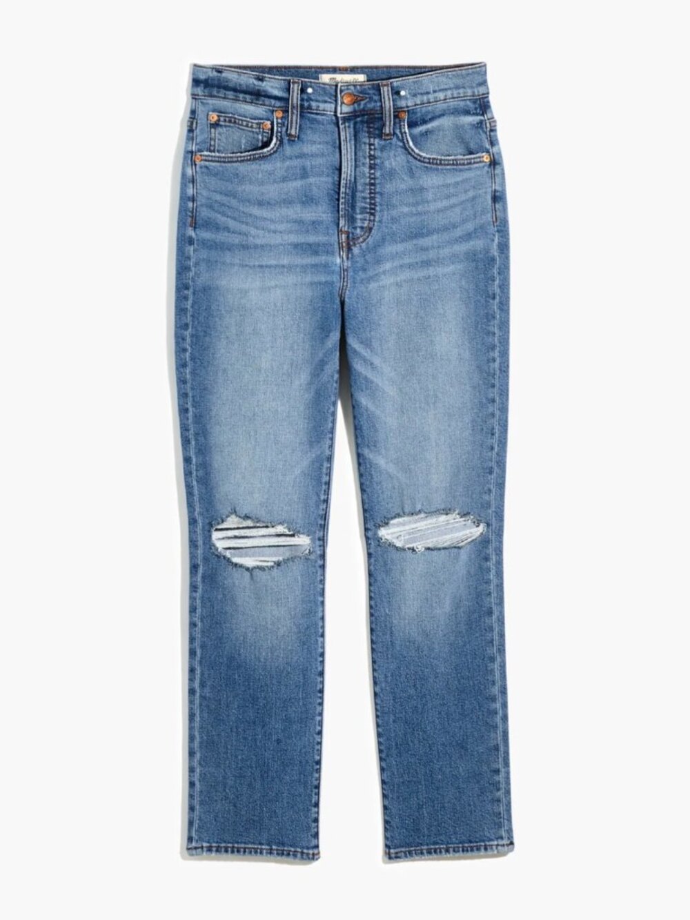 The Perfect Vintage Crop Jean in Gooding Wash: Knee-Rip Edition Size 27